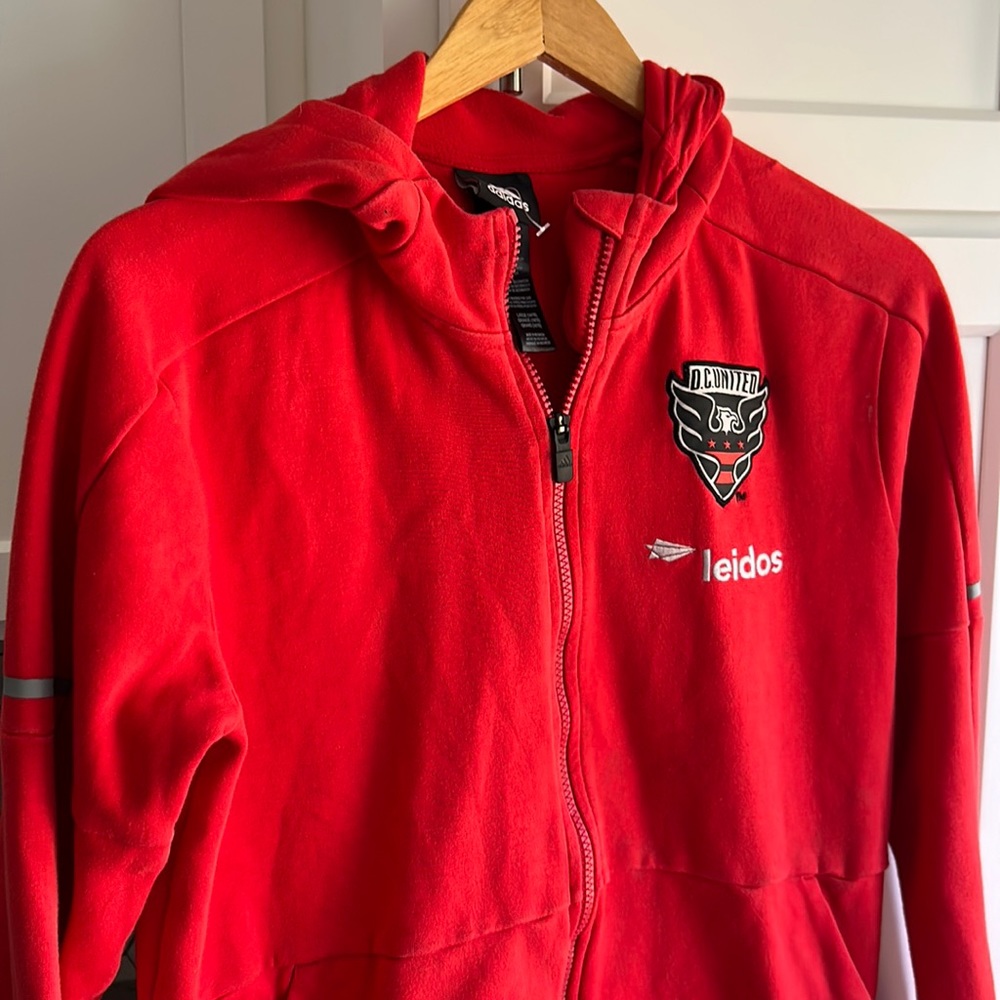 Red DC United zip up hoodie